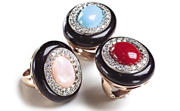 Anello in argento lavorazione artigianale Anello in argento lavorazione artigianale e pietre semipreziose